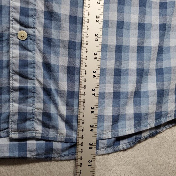 Urban Pipeline Long Sleeve Button Down Plaid Shirt 1 Pocket Blue Men Sz L - Picture 10 of 10